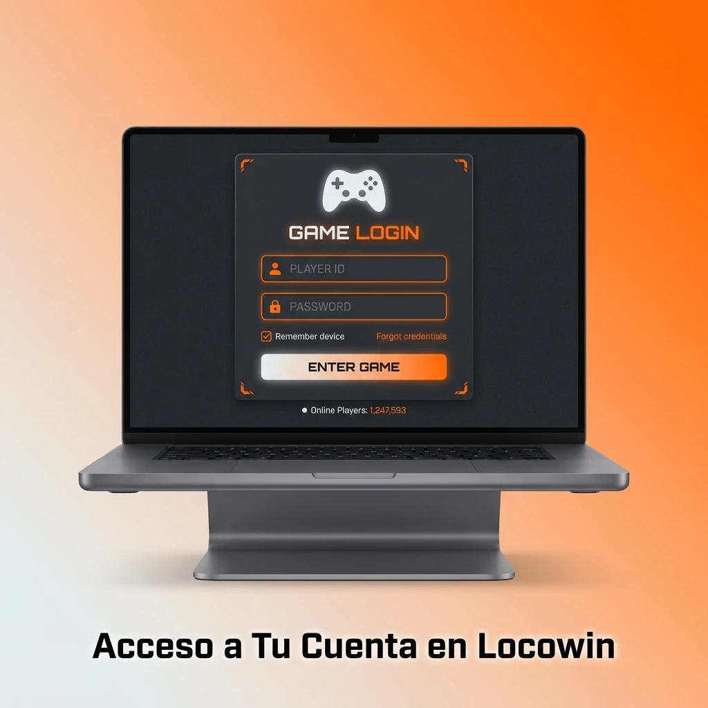 Pasos para iniciar sesión en Locowin: botón de acceso, correo y contraseña, confirmación de entrada.