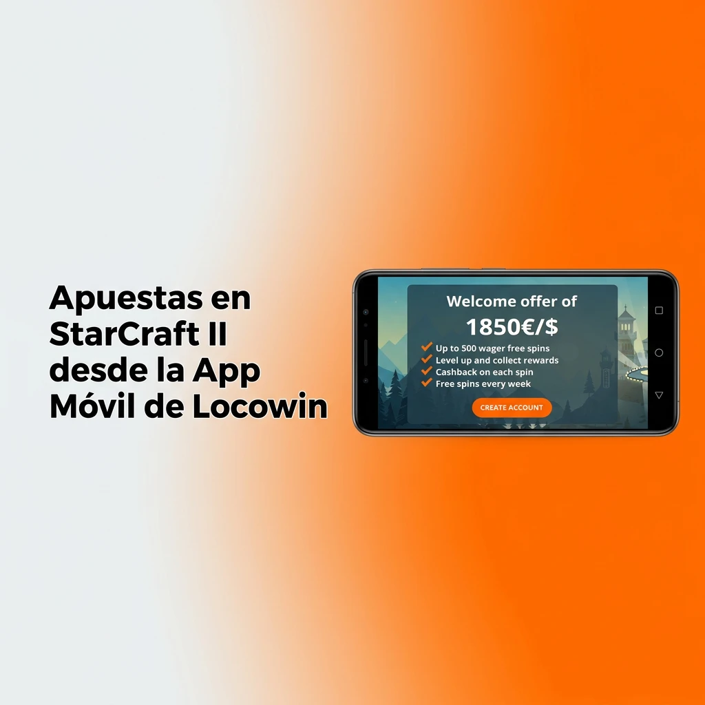 Locowin mobile app interface showing StarCraft II esports betting options on Android and iOS devices