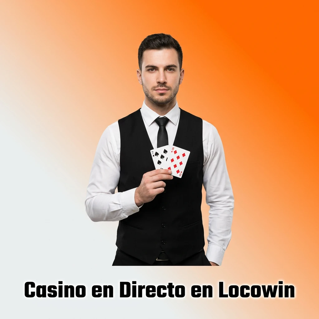 Live casino dealer at Locowin with HD video stream, roulette, blackjack, baccarat, poker, and game shows in Spanish
