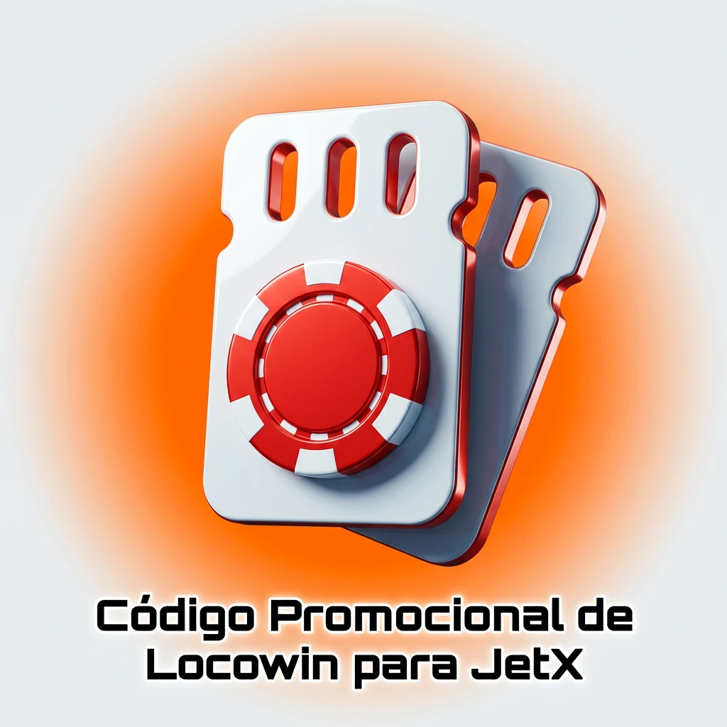 Código promocional exclusivo de Locowin para JetX con instrucciones de activación en registro o sección de promociones.