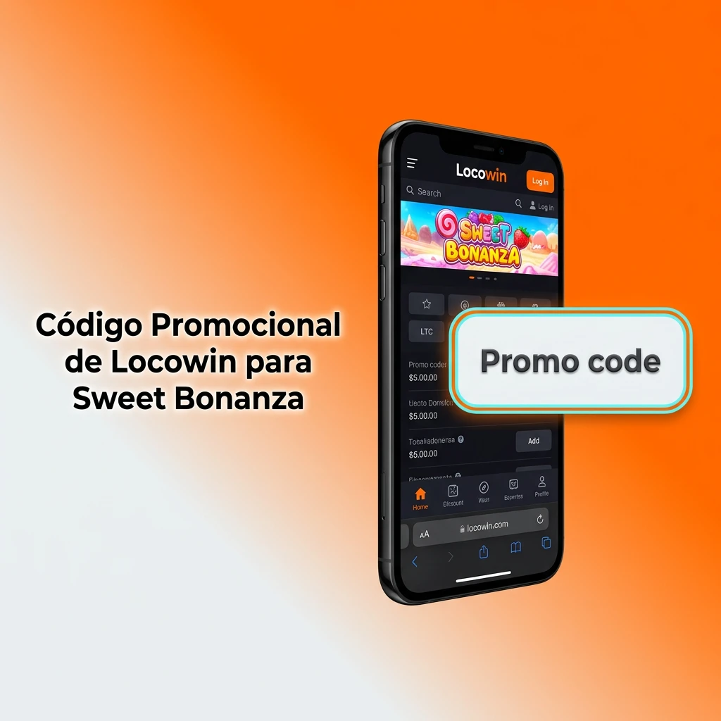 Alt text: Código promocional de Locowin para Sweet Bonanza, campo de registro en casino online español