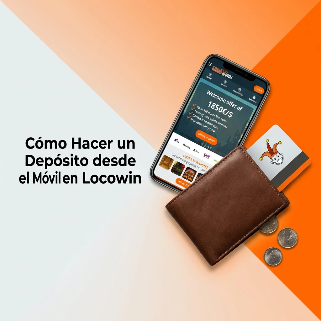 Mobile phone screen showing Locowin casino deposit steps, with payment method selection and transaction confirmation