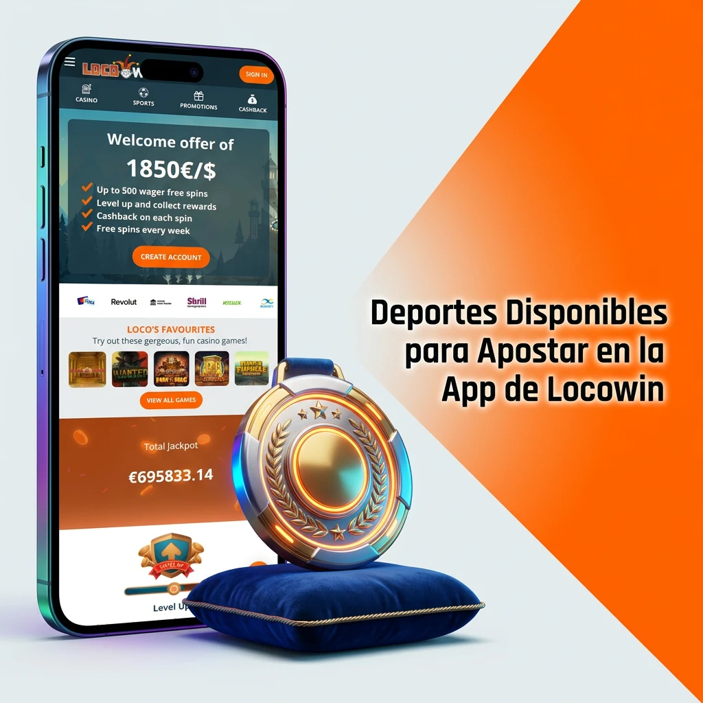 Sports betting app icons showing football, basketball, tennis, American football, baseball, hockey, and esports options