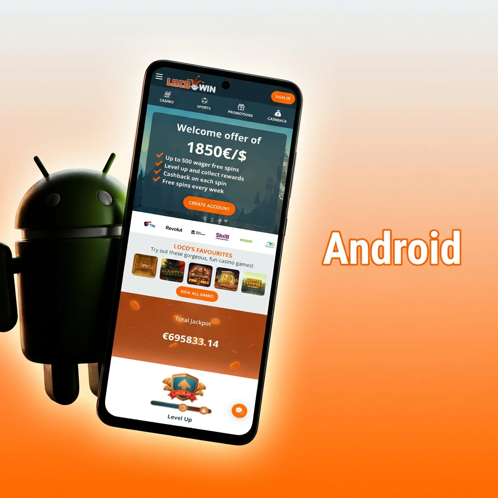 Locowin Android app APK download and installation steps on smartphone