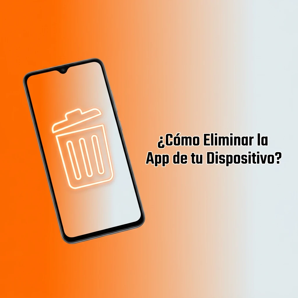 Persona desinstalando una app móvil en smartphone Android e iOS con opciones de menú visibles