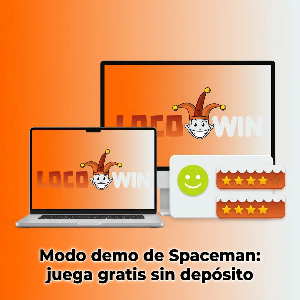 Pantalla del modo demo de Spaceman en Locowin, jugando gratis sin depósito ni dinero real.