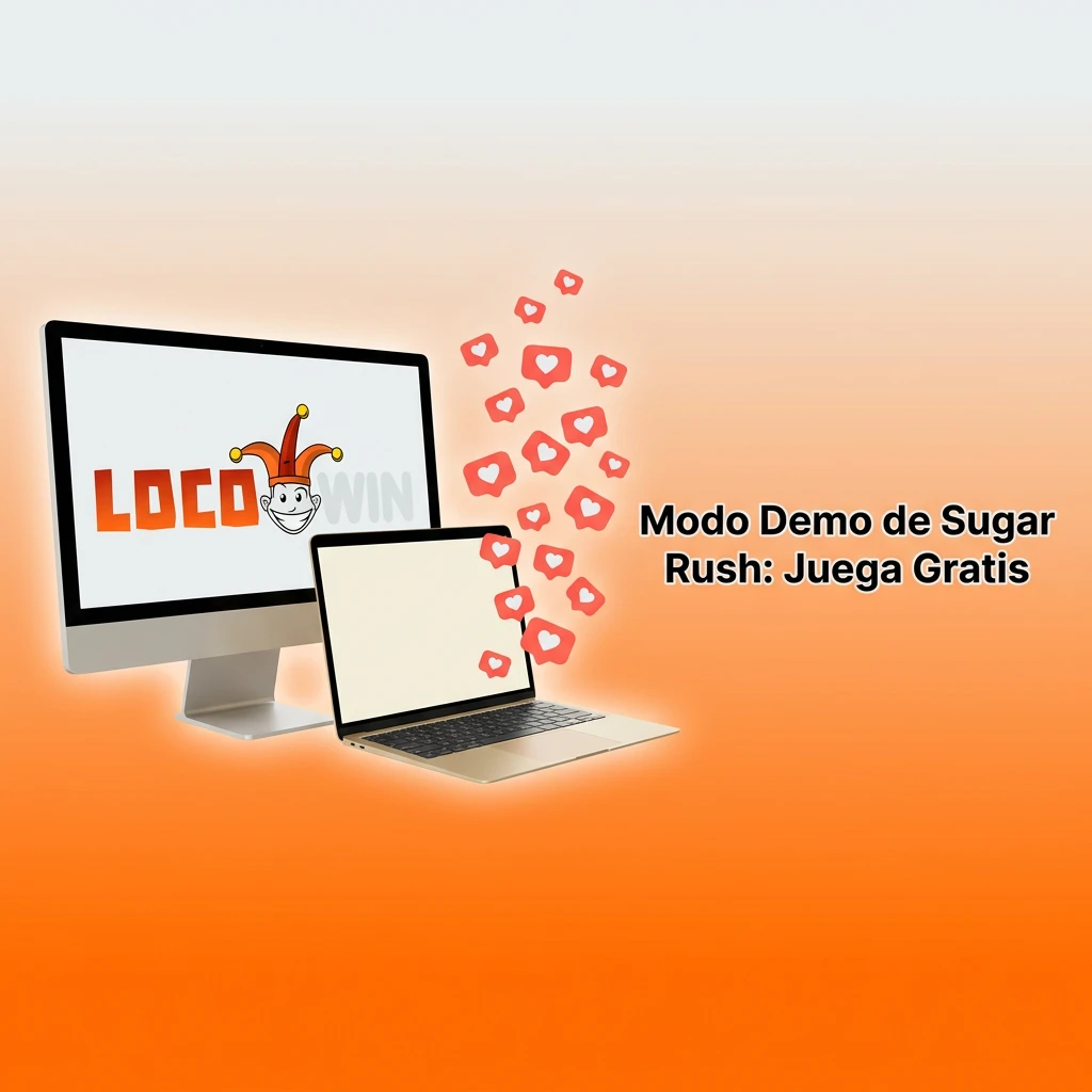 Pantalla del modo demo de Sugar Rush con tablero, multiplicadores y rondas de bonificación gratis en Locowin