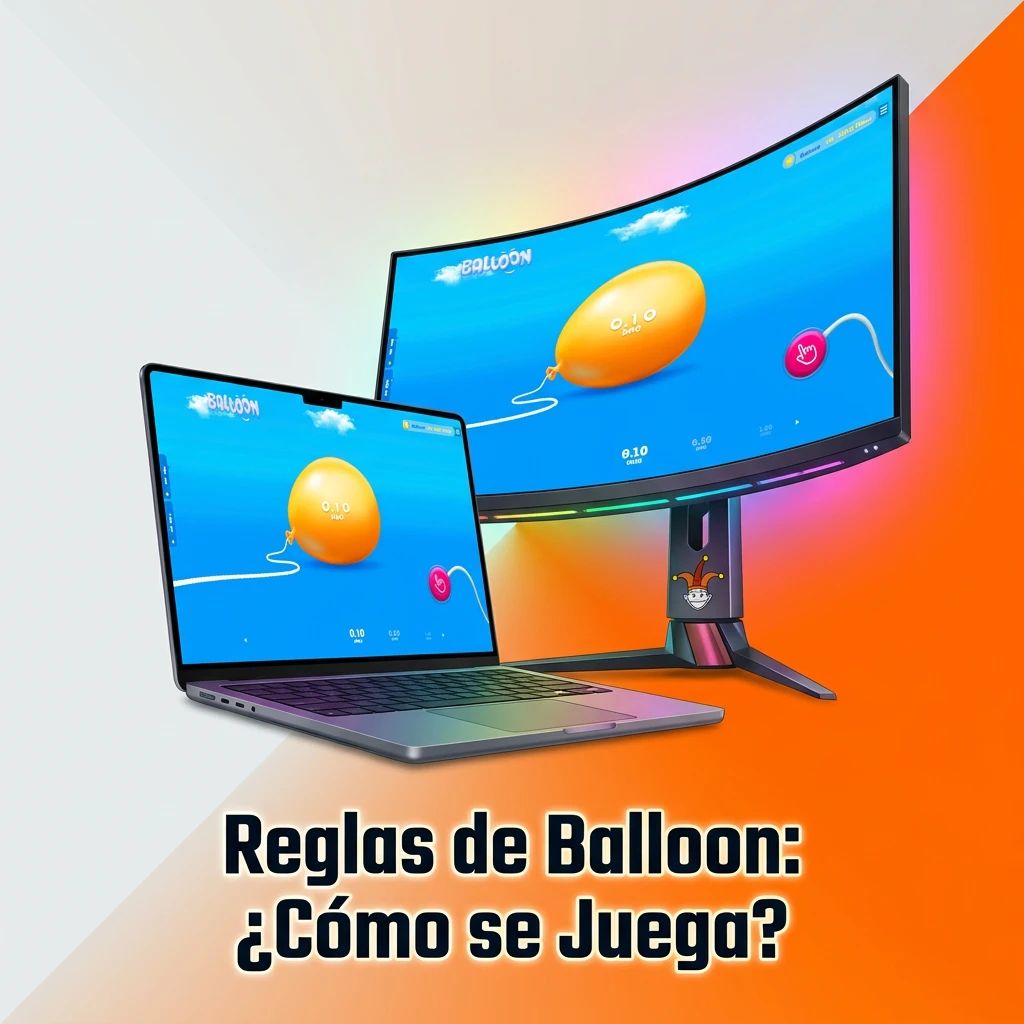 Globo animado subiendo con multiplicador creciente en juego de predicción Balloon, mostrando apuesta y botón de retiro