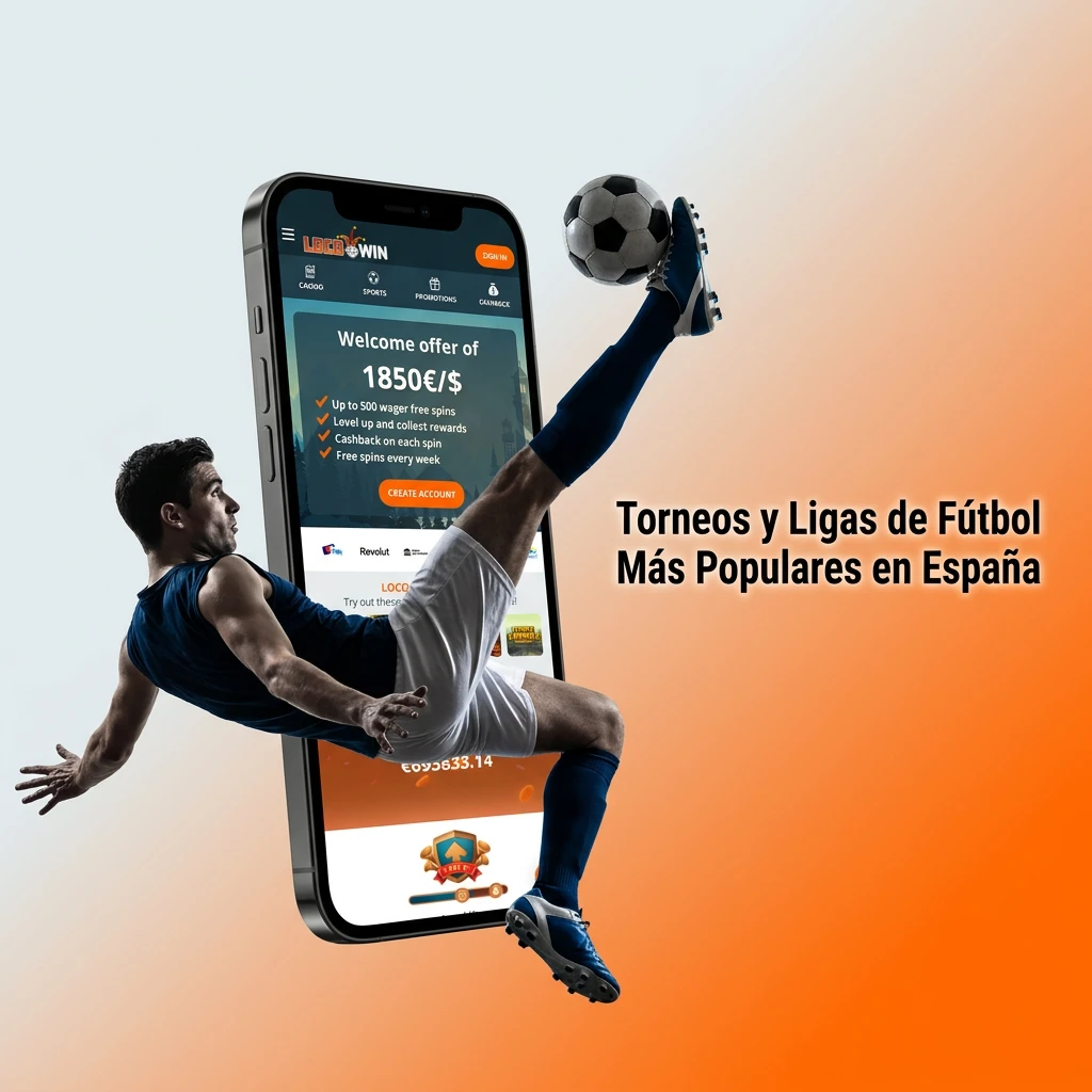 Football tournament logos including FIFA World Cup, UEFA Champions League, La Liga, and Copa del Rey on Spanish betting